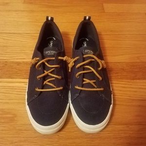 Navy Blue Canvas Sperry Topsider Sneakers